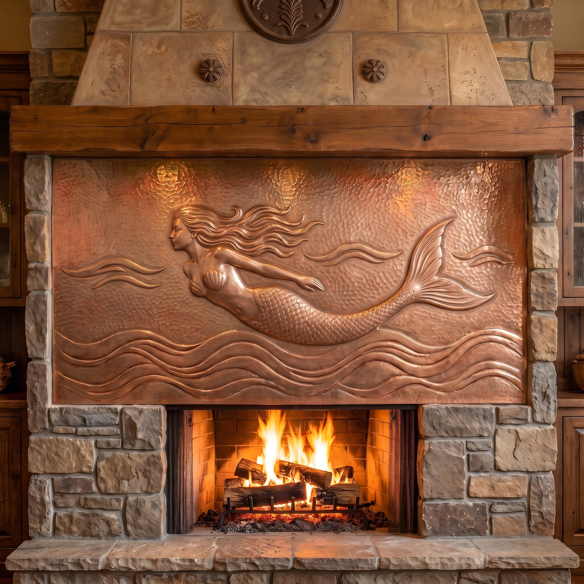 Mermaid Copper Kitchen Backsplash