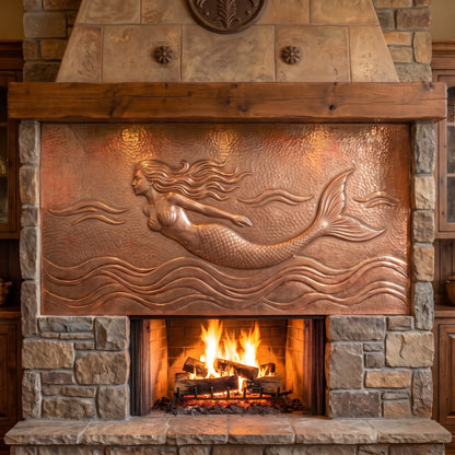 Mermaid Copper Kitchen Backsplash