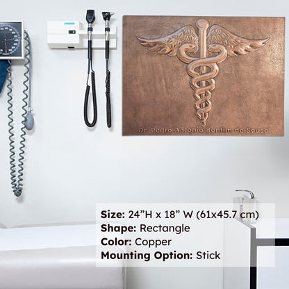 Custom Doctor Name Plate (Caduceus Symbol) - Natuross