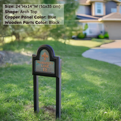 Yard Address Sign with Double Stake - Natuross