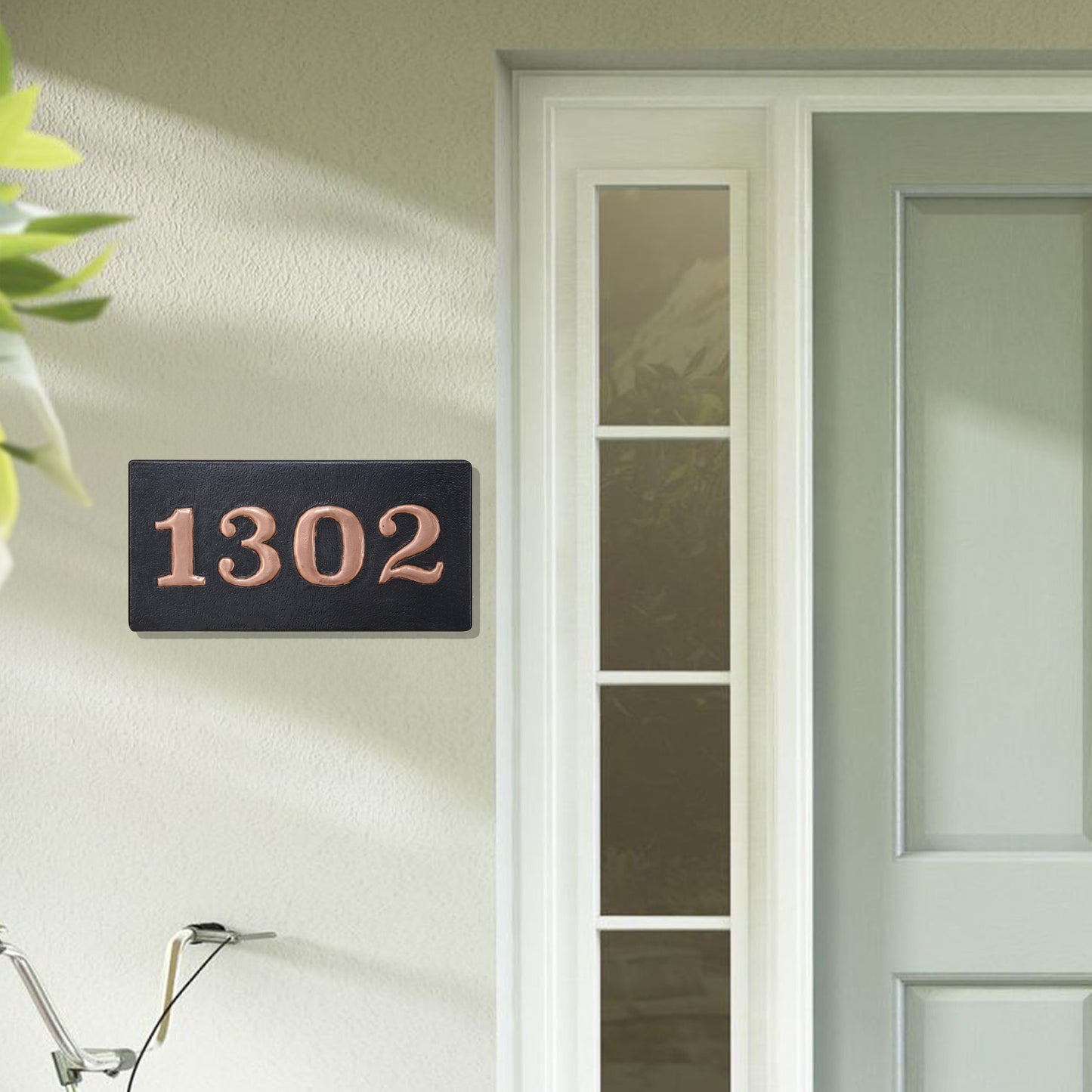 Copper House Number Plaque (Horizontal, Black) - Natuross