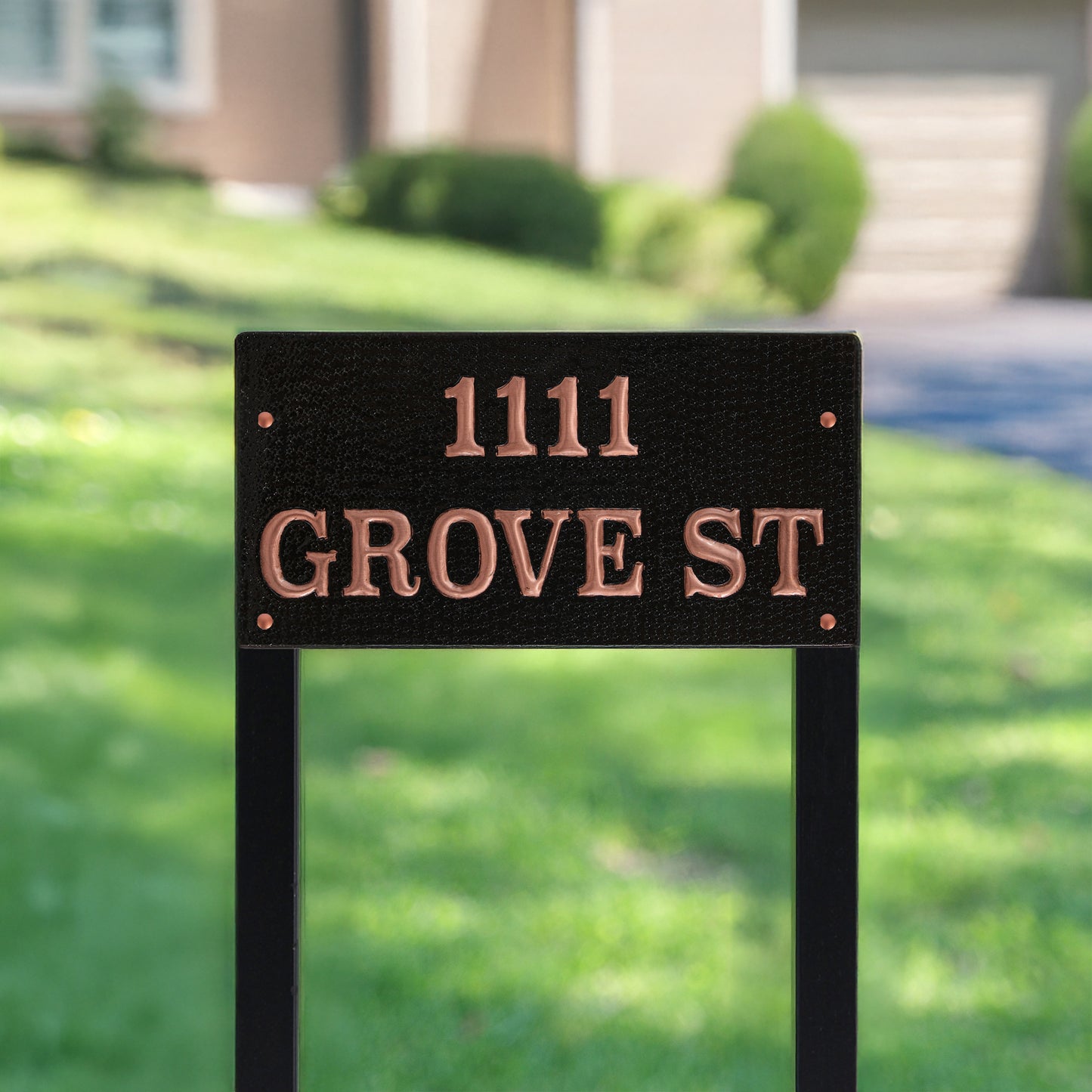 Driveway Address Sign with Double Stake - Natuross