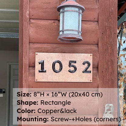 Copper House Numbers Sign - Natuross