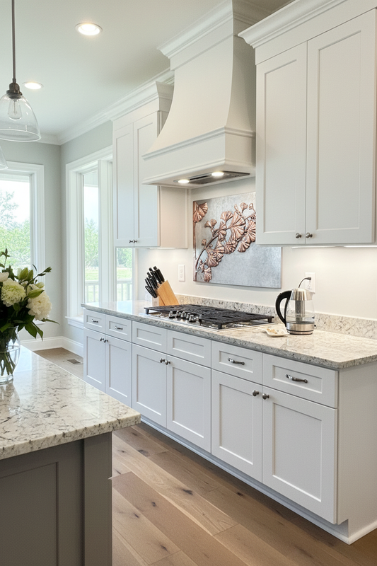 Modern Kitchen Backsplash Ginkgo Leaves - elegant kitchen