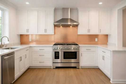 Natural Copper — Single Center Panel + Two Side Panels