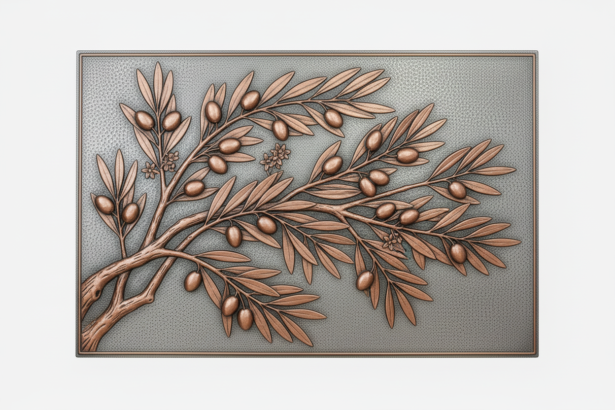 Olive Branch Copper Backsplash