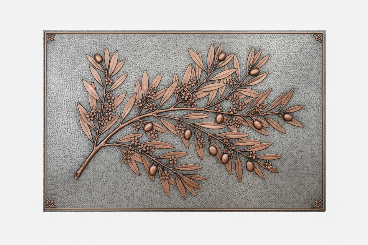 Olive Branch Copper Backsplash