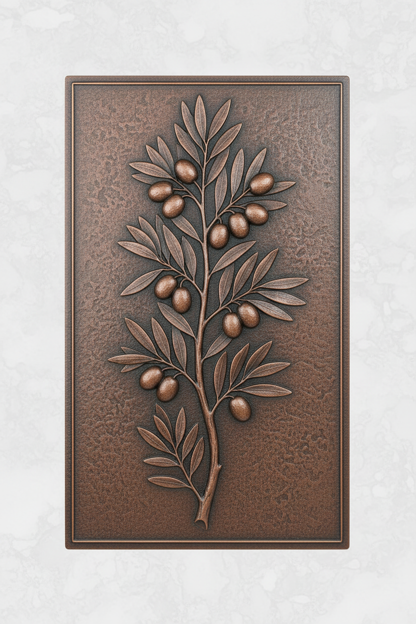 Olive Branch Copper Backsplash