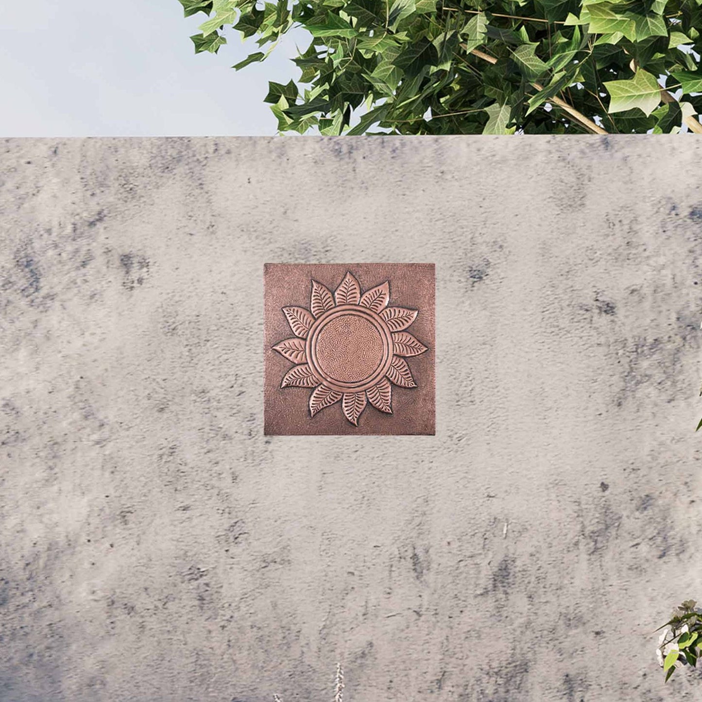 Sunflower Copper Wall Art 13.7"x13.7" - Natuross