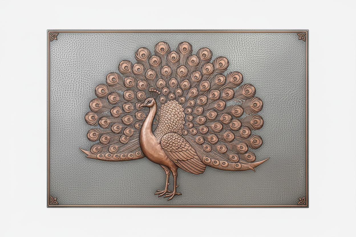 Peacock Panel - Uniform Copper