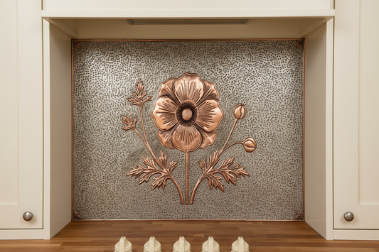 Poppy — Silver–Copper, Close-up