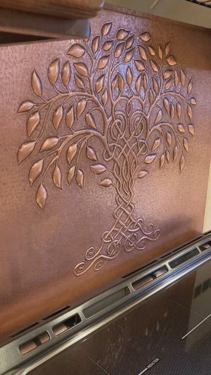 Copper Kitchen Backsplash Tree of Life