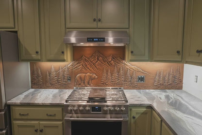 Copper Full Kitchen Backsplash Set