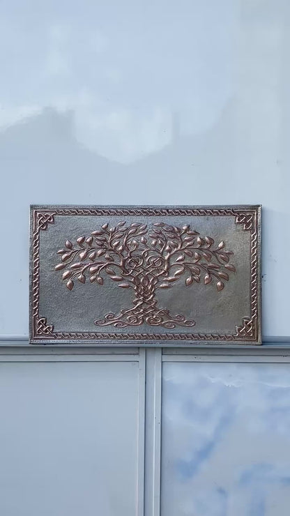 Gray & Copper Tree of Life Backsplash