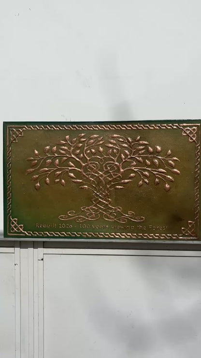 Tree of Life Copper Backsplash — Green Copper