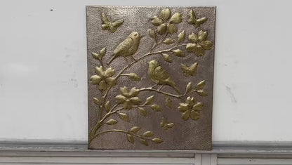 Birds & Blossoms Brass Backsplash