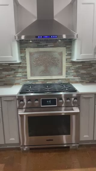 Gray & Copper Tree of Life Backsplash