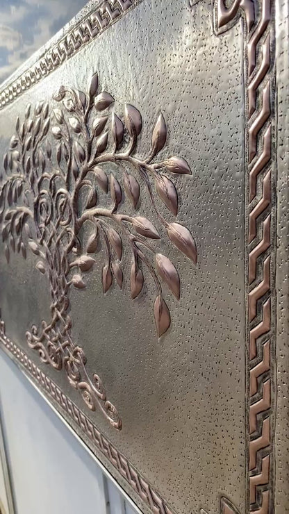 Gray & Copper Tree of Life Backsplash