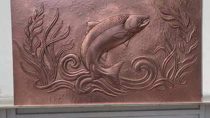 Salmon Copper Kitchen Backsplash