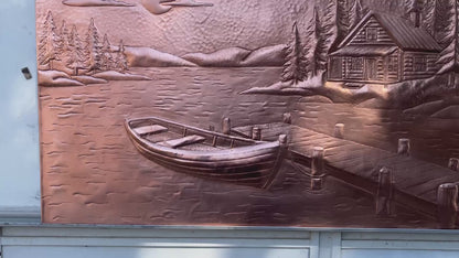 Lake House Style Copper Kitchen Backsplash