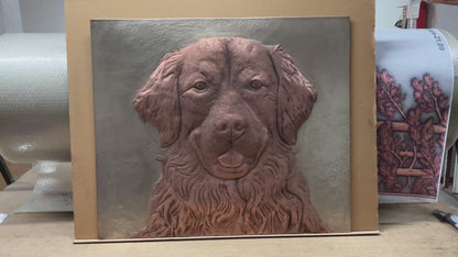 Golden Retriever Copper Kitchen Backsplash