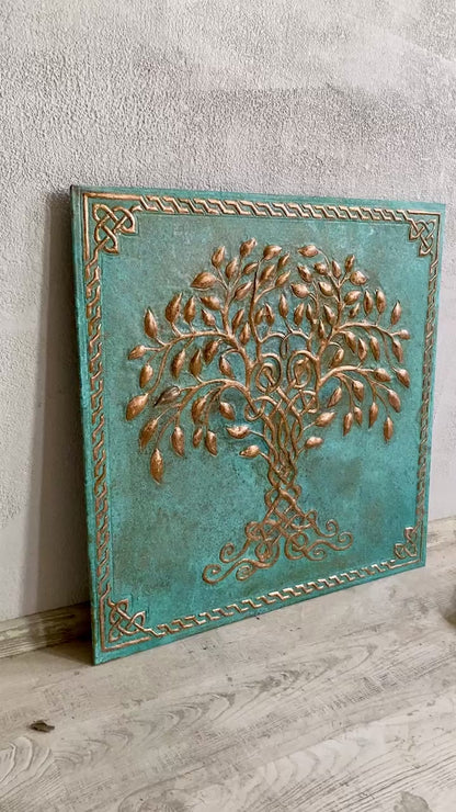 Green Tree of Life Copper Backsplash