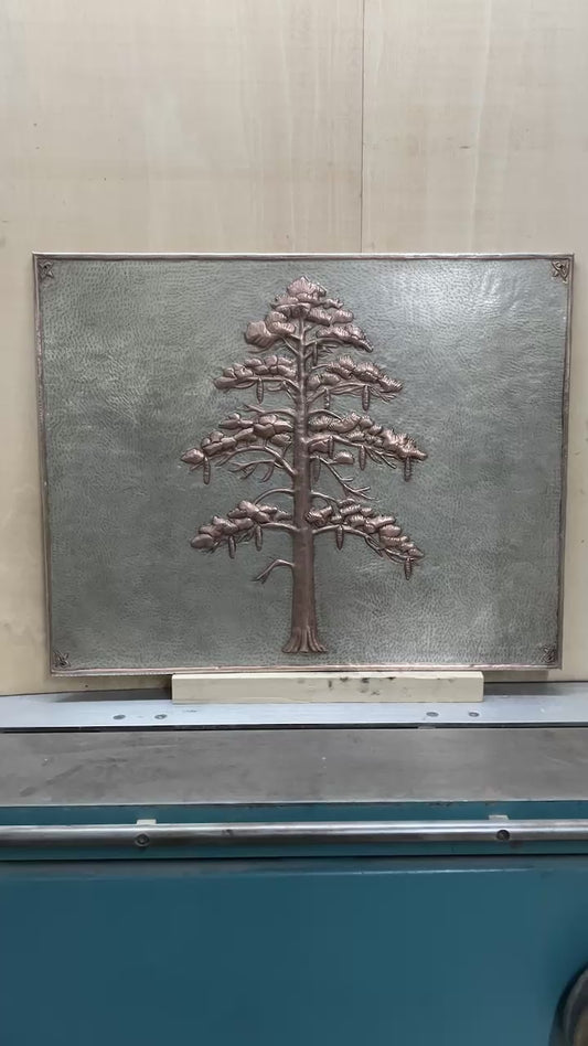 Eastern White Pine Tree Copper Panel
