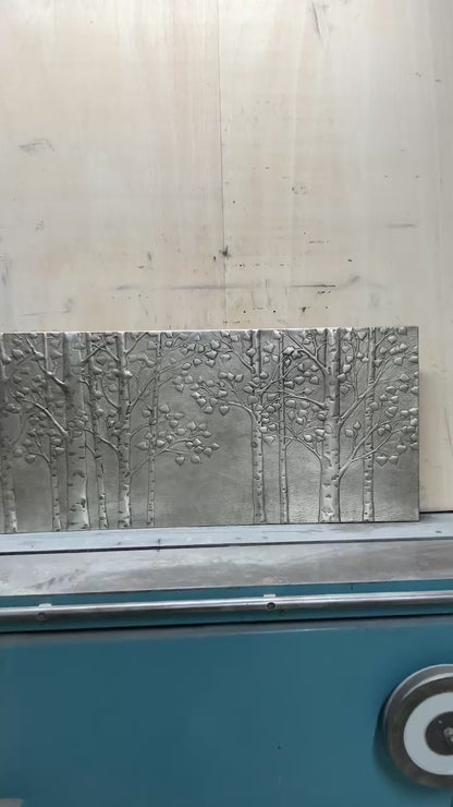 Quaking Aspen Grove Copper Kitchen Backsplash