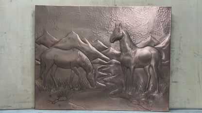 Wild Horses Copper Backsplash