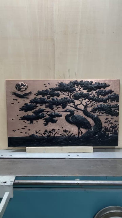 Heron in Nature Copper Backsplash