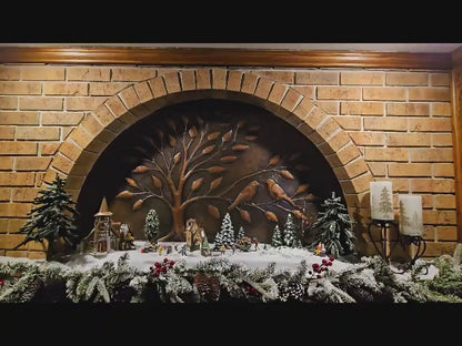 Handmade Copper Tree Wall Art Panel (Arched Fireplace & Entryway Feature)