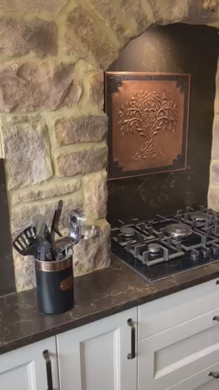Brown Tree of Life Copper Backsplash