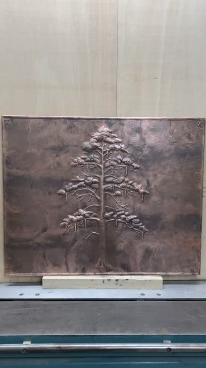 Eastern White Pine Tree Copper Panel