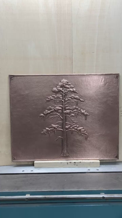 Eastern White Pine Tree Copper Panel
