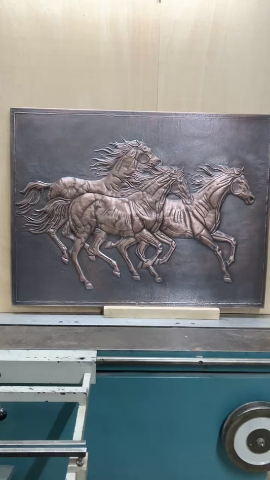 Galloping Horses Copper Backsplash