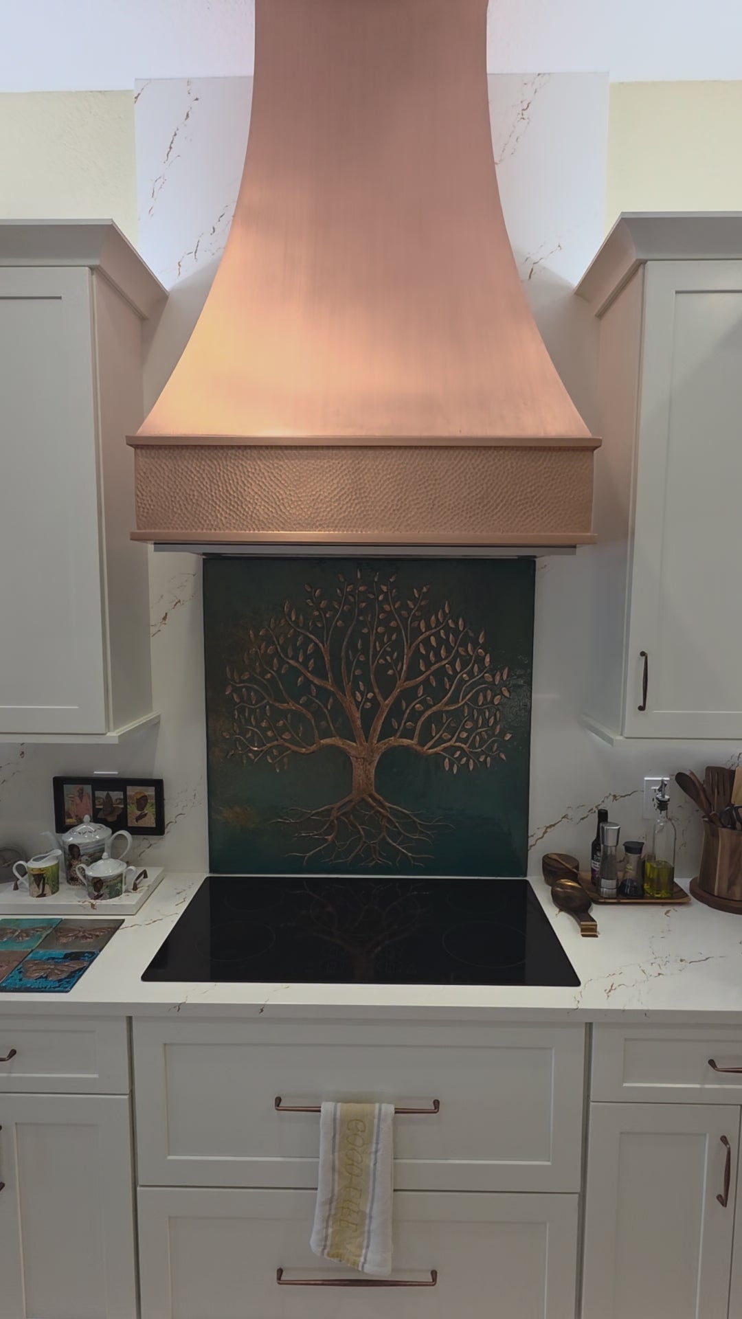 Green Verdigris Tree With Roots Copper Backsplash | Patina – Natuross