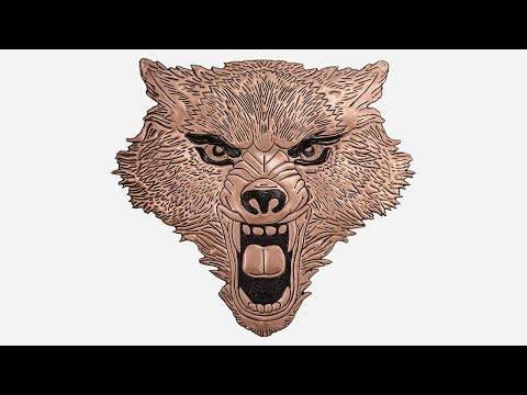 Wolf Head Metal Wall Decor
