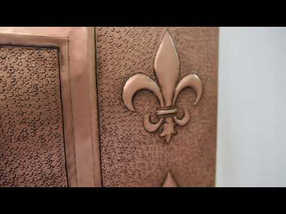 Copper Backsplash (Rooster and Fleur de Lys)