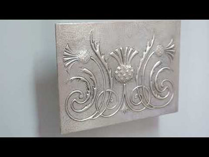 Copper Backsplash Panel (Scottish Thistle, Silver Color)