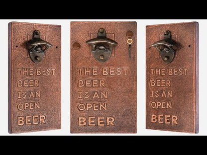 Copper Bottle Opener (Personalized, Brown Patina)