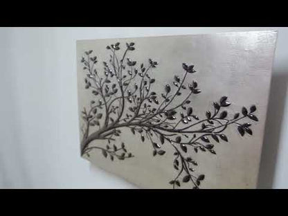 Kitchen Backsplash (Tree Branches, Silver&Black Color)