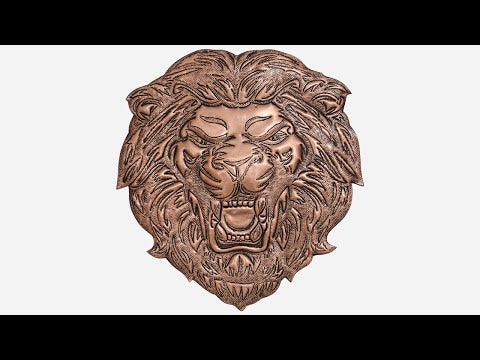 Lion Copper Wall Art