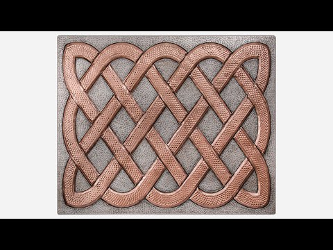 Copper Backsplash Panel (Celtic Sailors Knot, Silver&Copper Color)