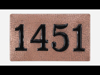 Copper House Numbers Sign