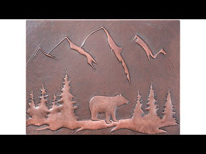 Bear Scene Copper Kitchen Backsplash