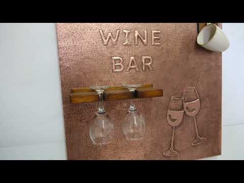 Copper Coffee Mug Holder and Wine Glass Rack (Personalized)