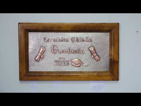 Graduation Gift Framed Copper Artwork (Personalized, Silver&Copper Color)