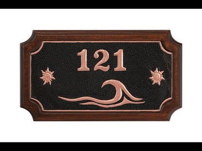 Copper Beach House Number Plaque (Black)