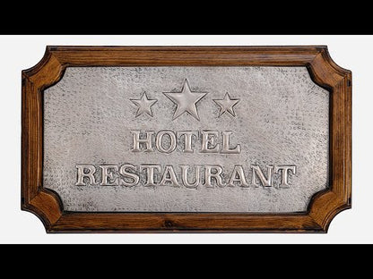 Copper Restaurant & Hotel Sign (Star, Personalized, Silver Color)