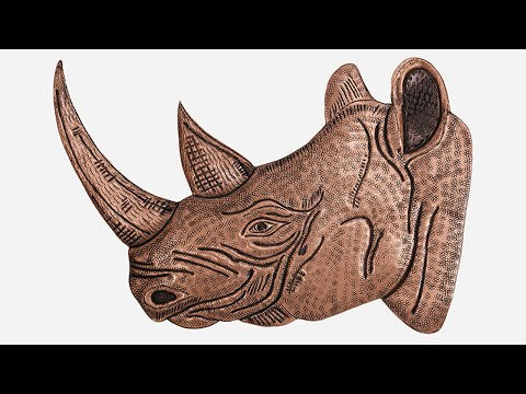 Rhino Copper Artwork